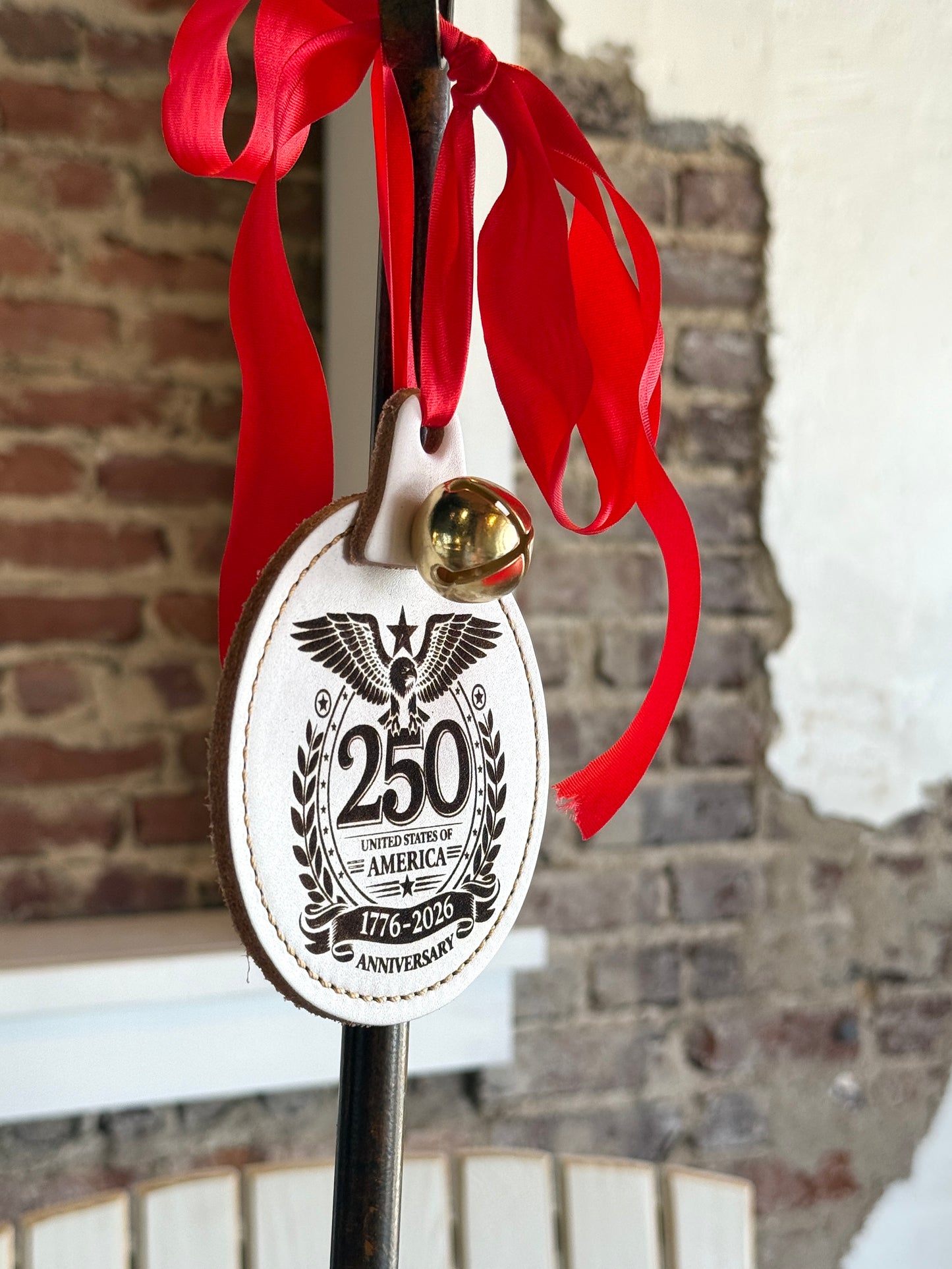 "250 USA Anniversary" Leather Plate with Bell