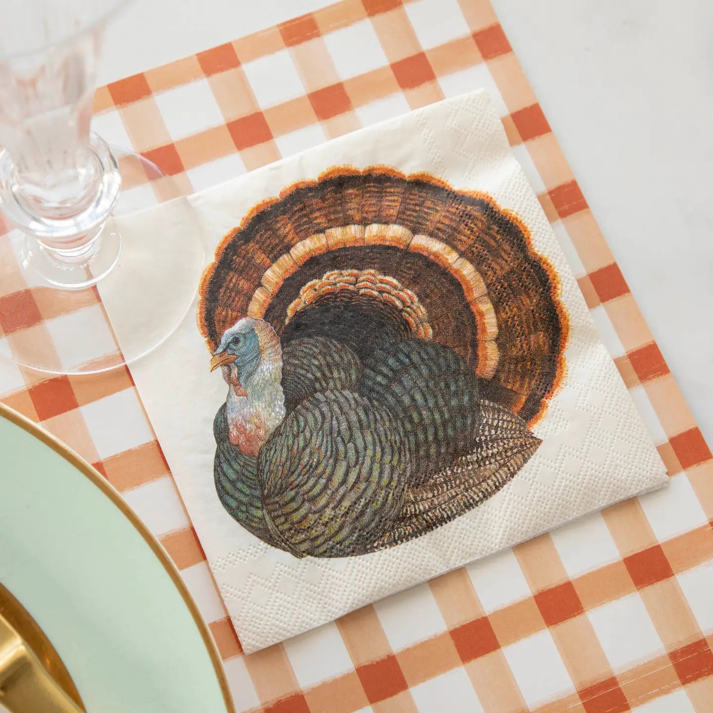 Hester & Cook Heritage Turkey Cocktail Napkin - Pack of 20