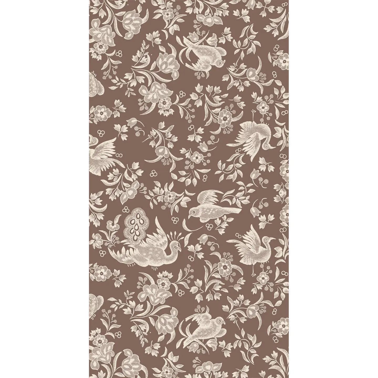Hester & Cook Brown Regal Peacock Guest Napkin - Pack of 16