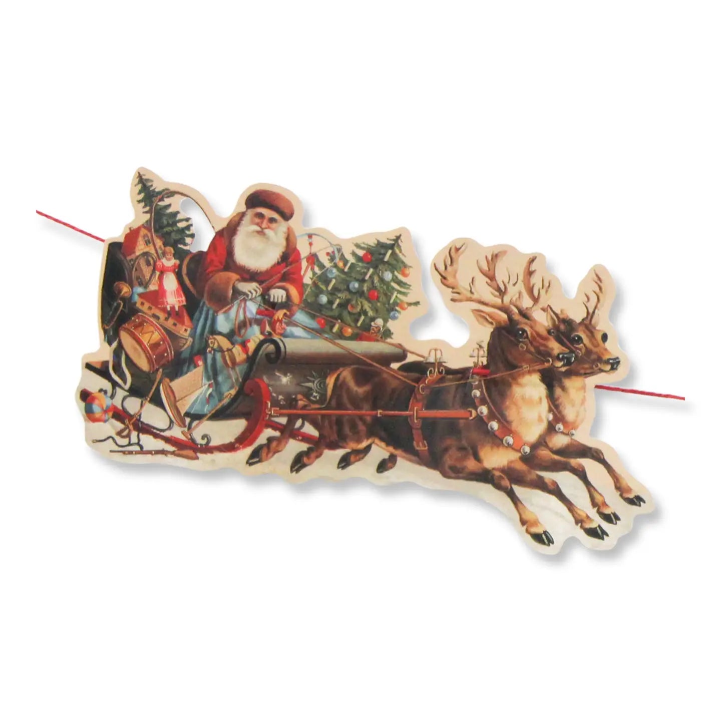 Santa's Sleigh Christmas Garland