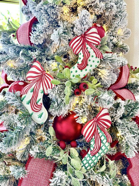 Modern Stocking Ornament - Christmas Trees