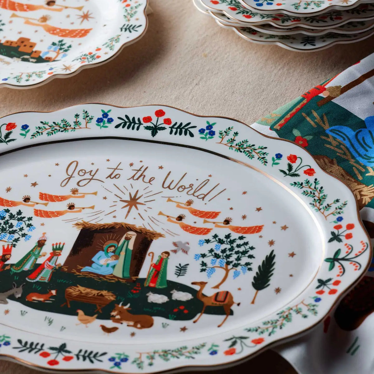 Nativity Porcelain Serving Platter