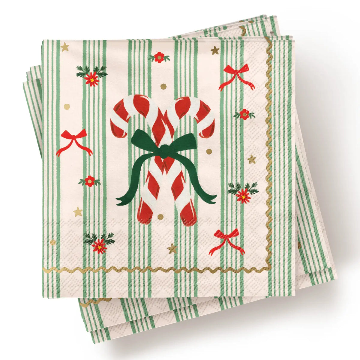 Holly Jolly Paper Cocktail Napkins - Set of 20