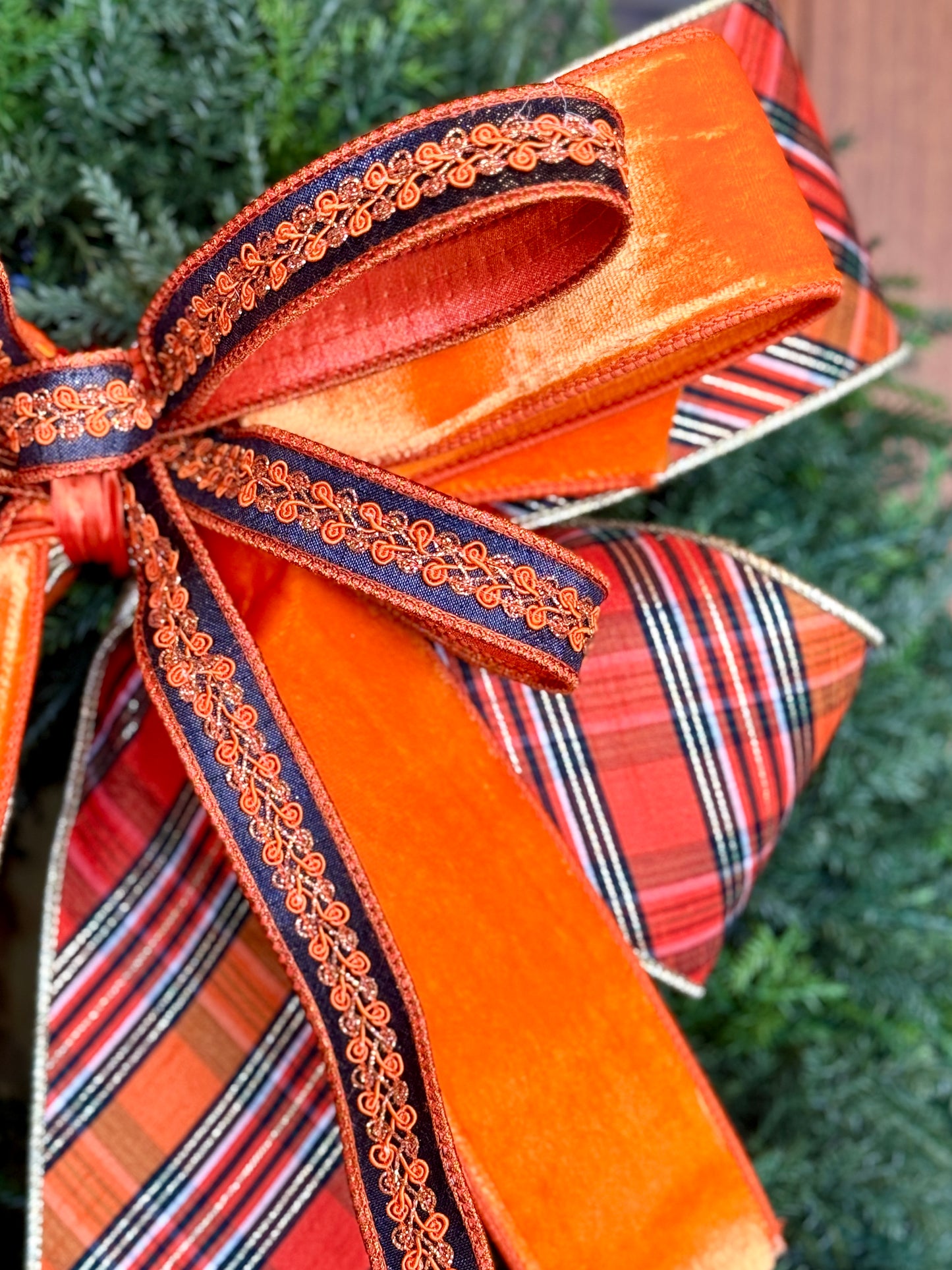 Spooky Stripes Bow