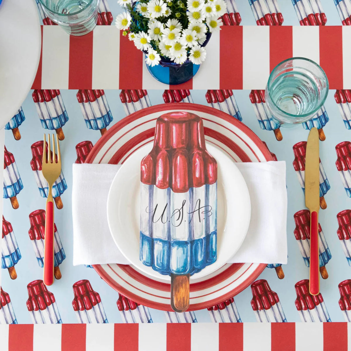 Hester & Cook Red Classic Stripe Runner