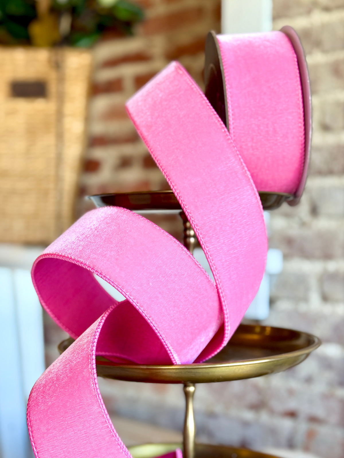 2.5” Bubblegum Pink Velvet, SOLD BY THE YARD