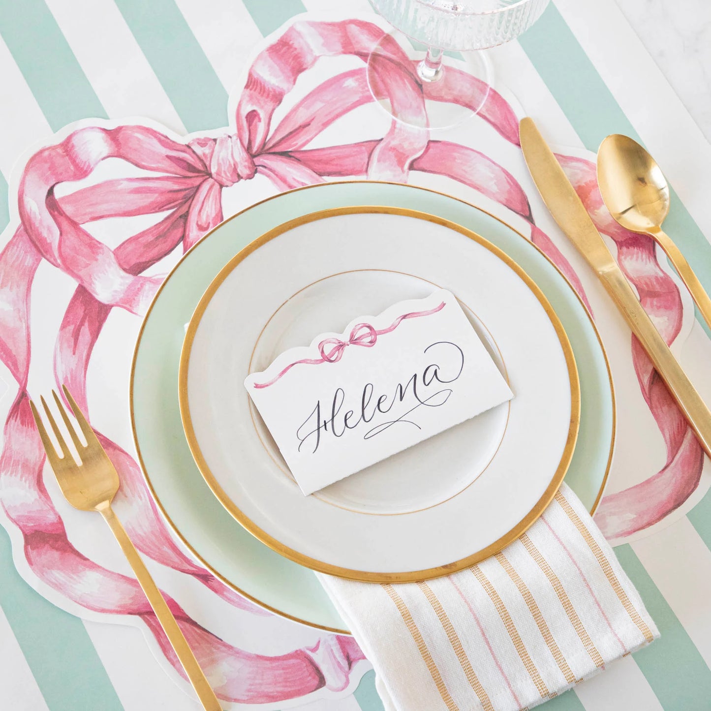 "Pink Bow" Placemat