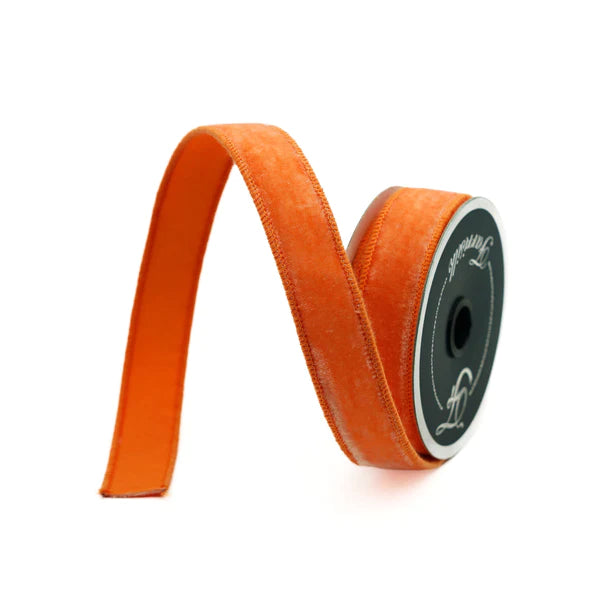 Orange Velvet - Sold by the yard