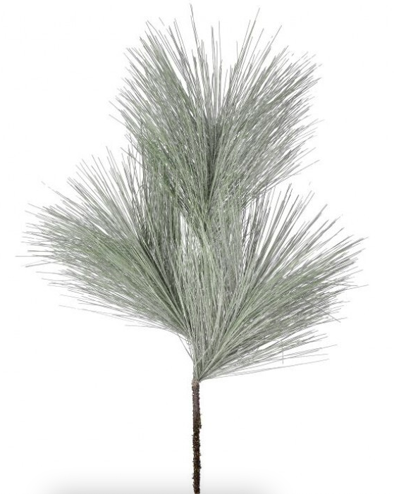 28" FROSTED LONG NEEDLE PINE SPRAY