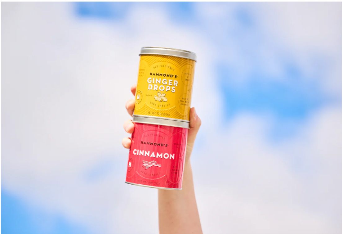 Hammond's Ginger Drops Tin 10 oz