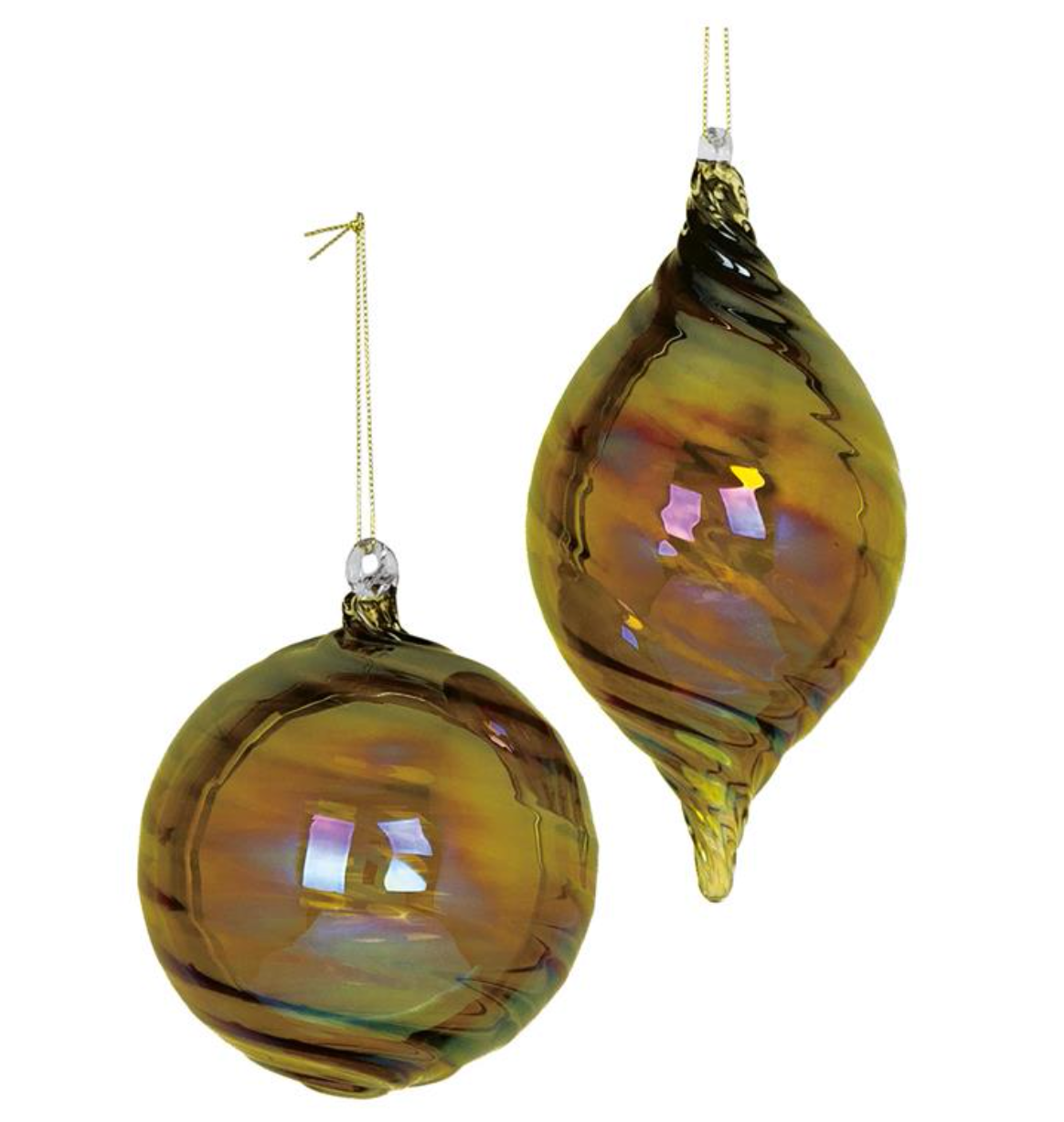 Swirl Pattern Ornament- Toffee