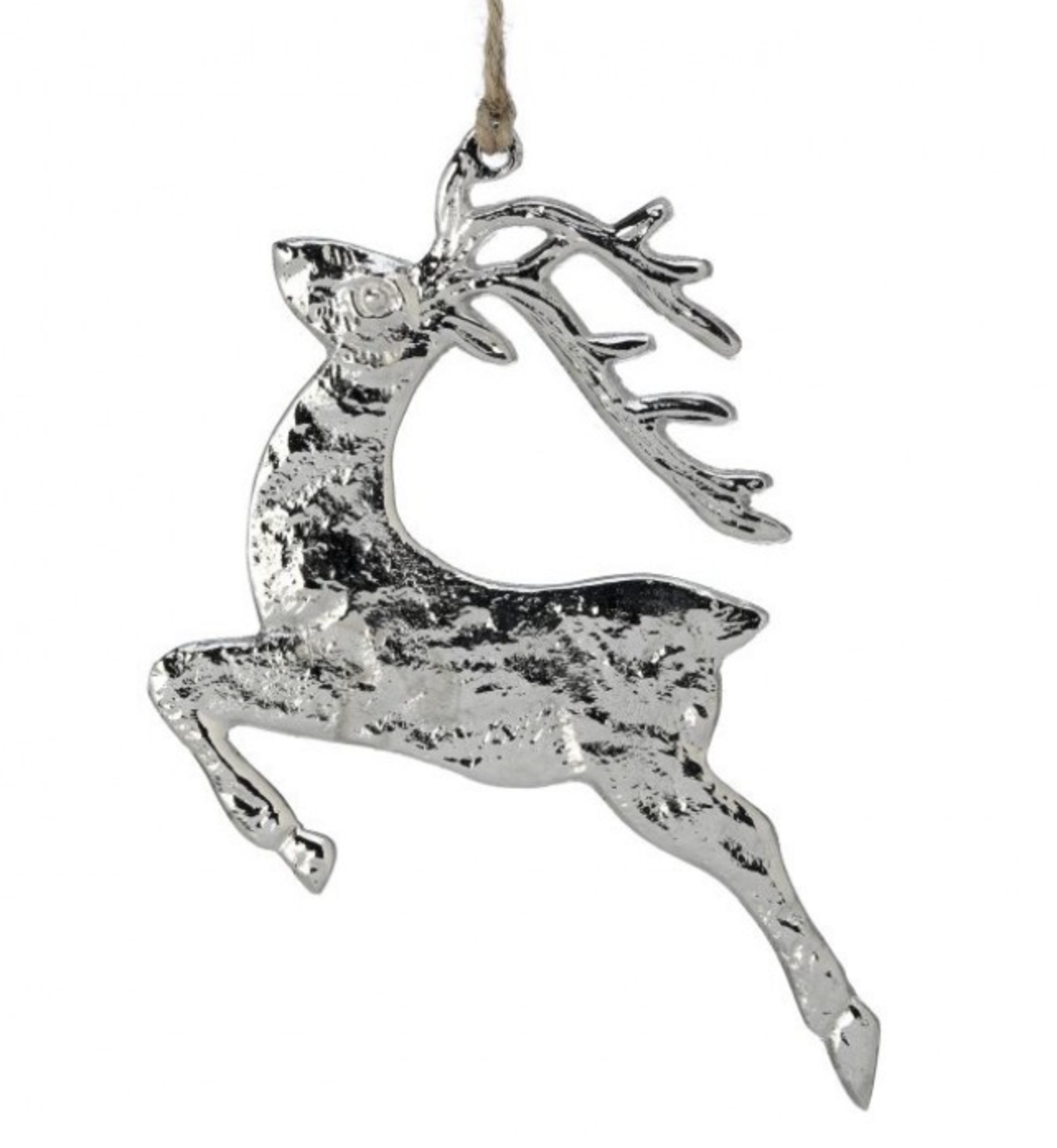 6" Aluminum Flying Deer Ornament