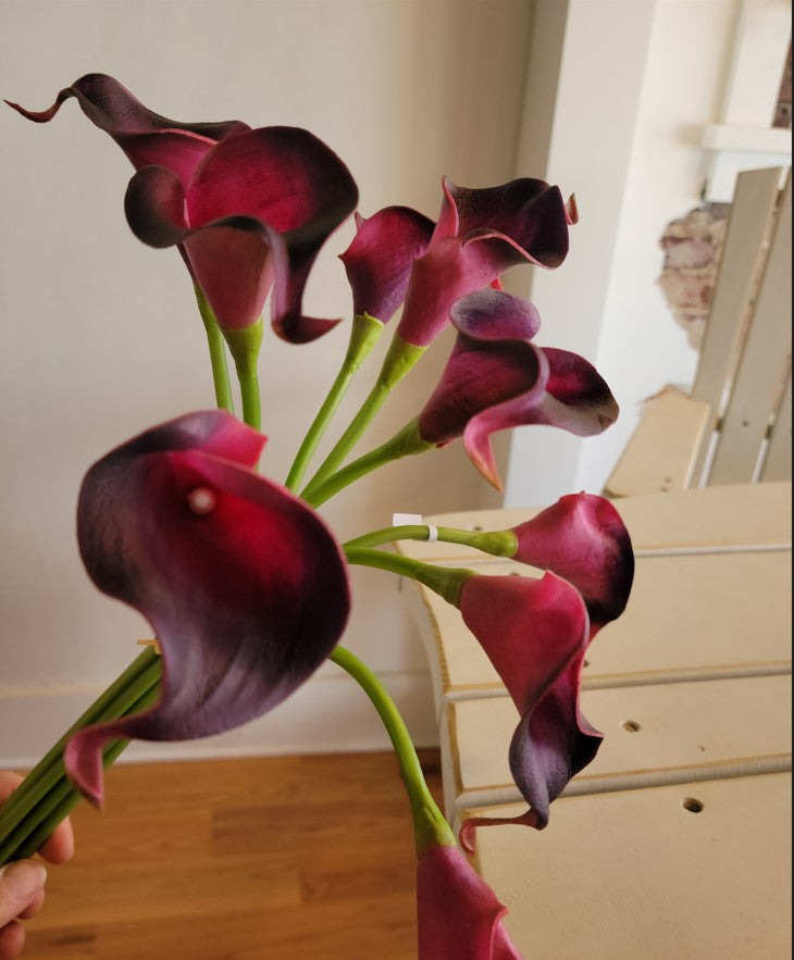 MINI CALLA LILY BUNDLE, EGGPLANT