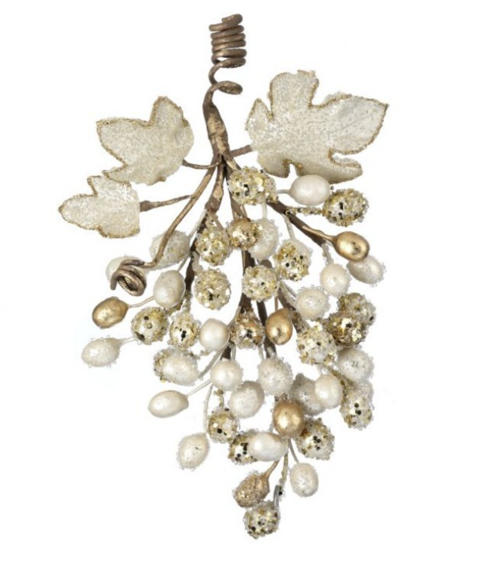 13" Micro Beaded Grape Cluster Ornament