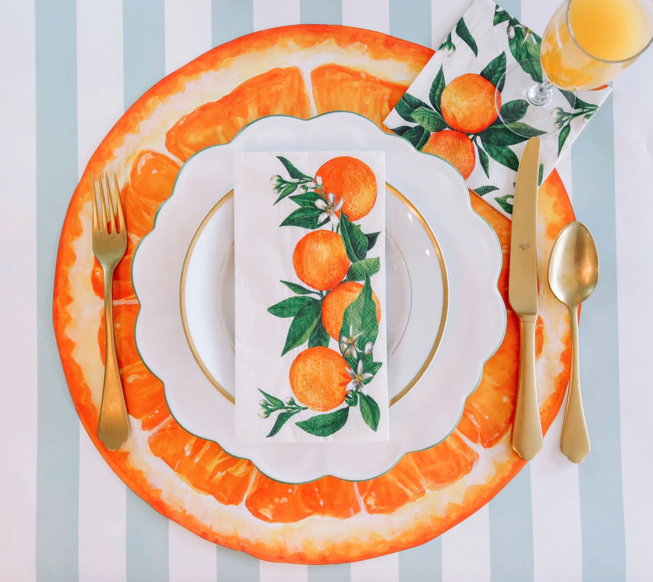 Hester & Cook “Orange Orchard" Paper Guest Napkins