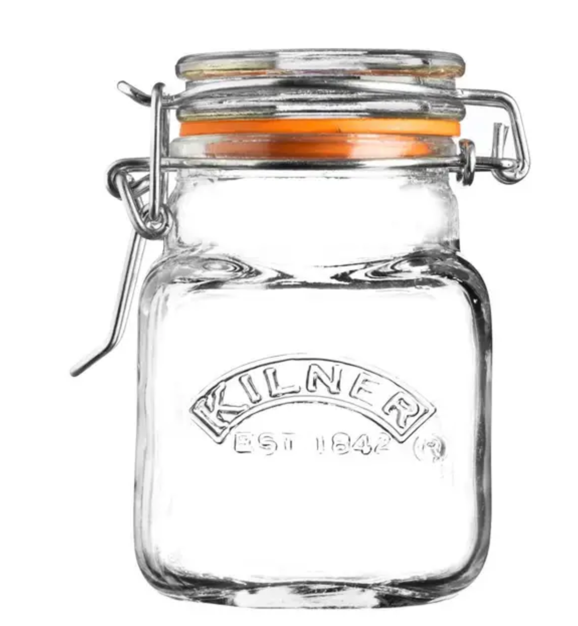 2.4 oz Kilner Square Clip Top Spice Jar