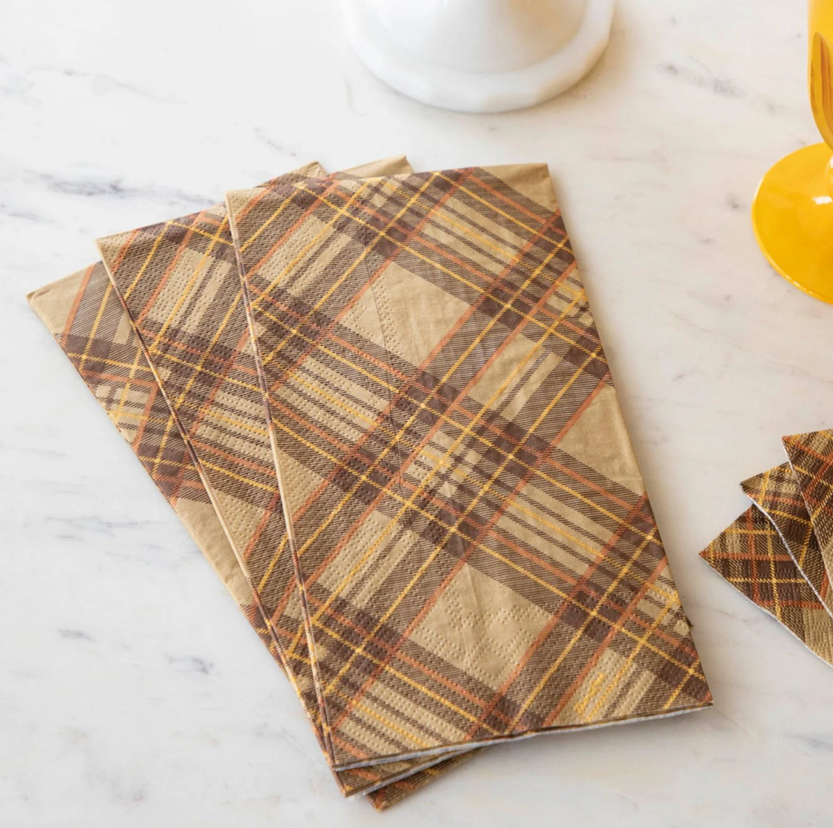 Autumn Plaid Guest Napkin