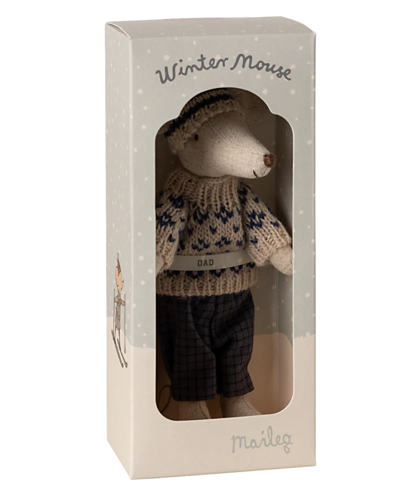 Winter Mouse with Ski Set, Dad - Blue
