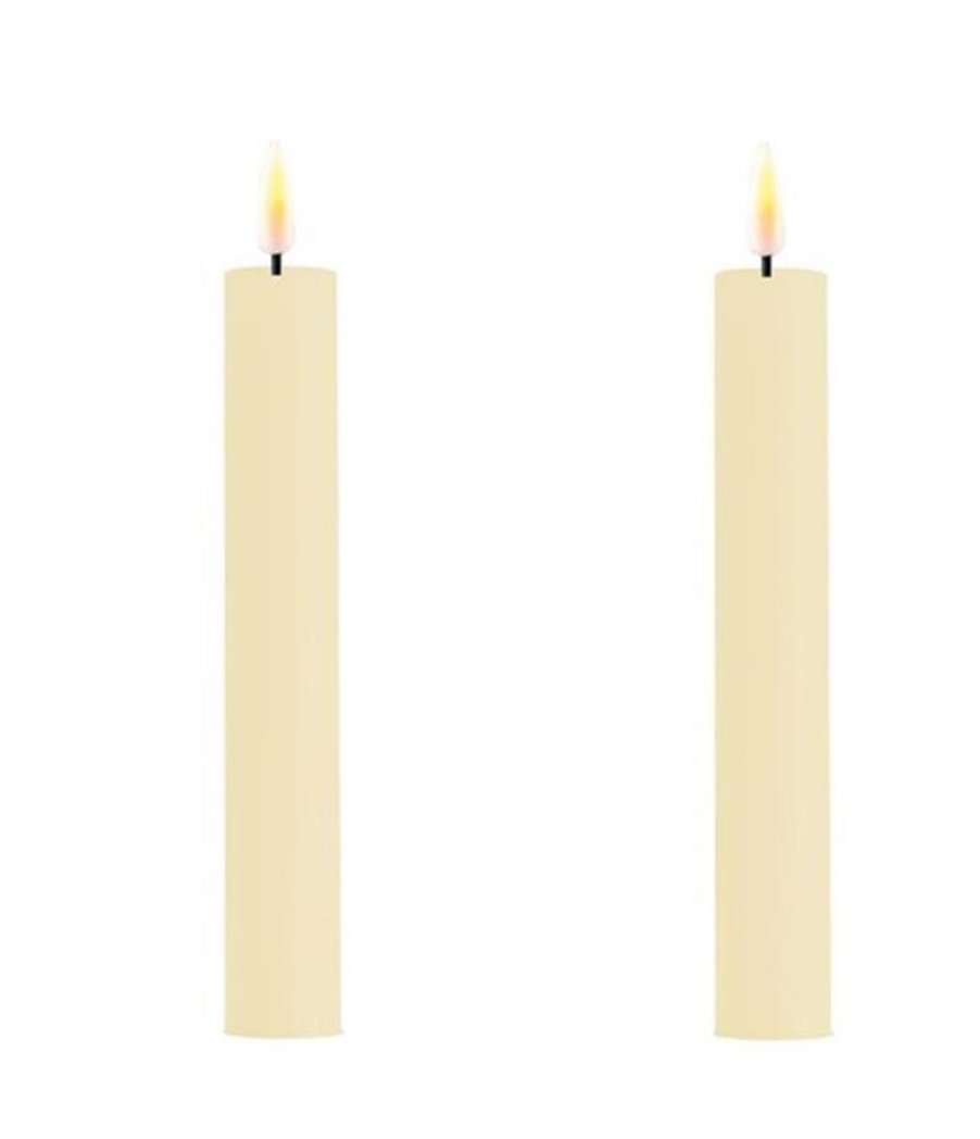 6" Cream LED Taper Candle