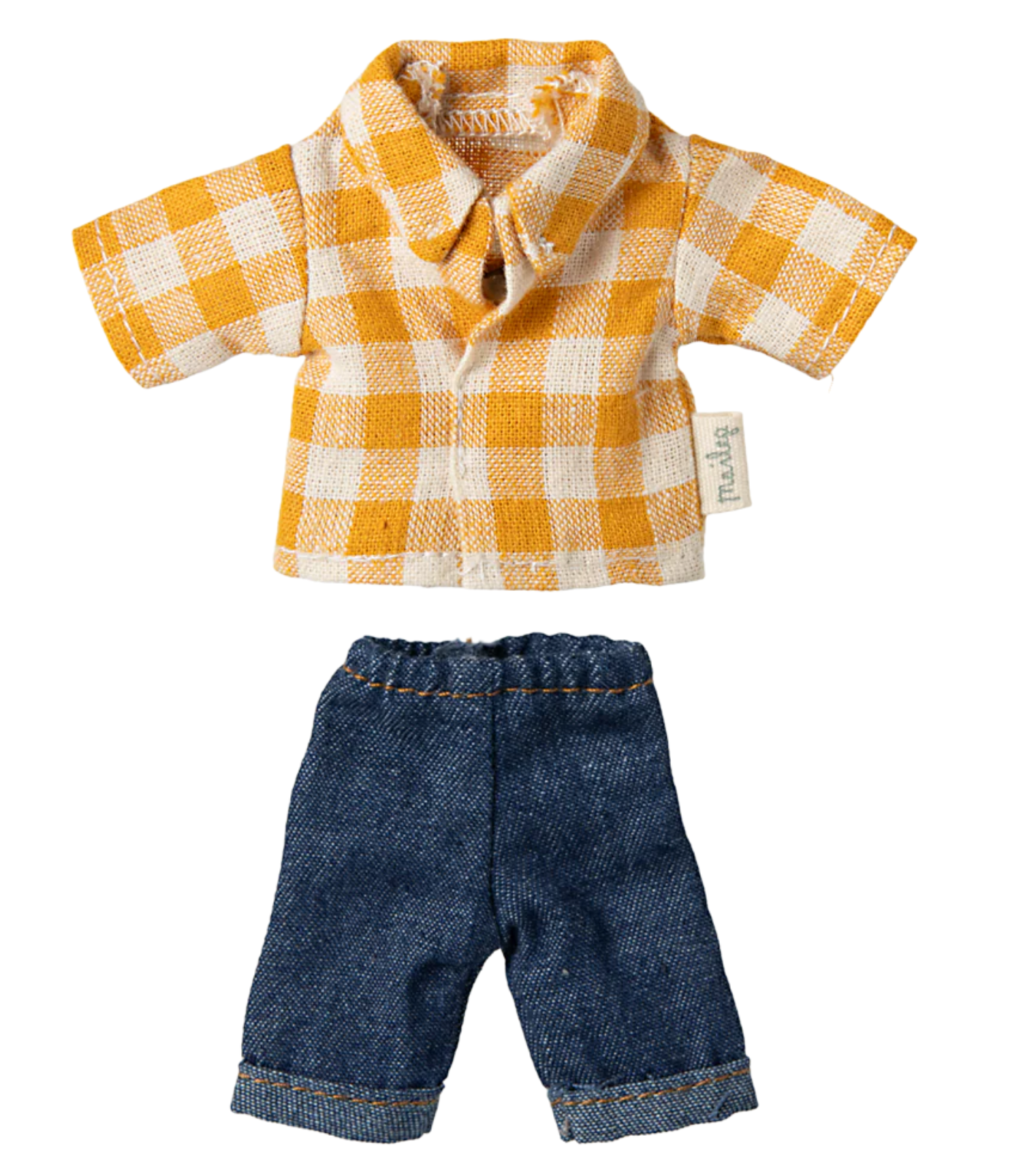 Yellow Checked Shirt & Pants, Dad Mouse