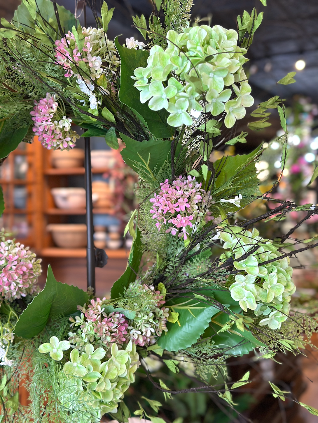 Pink Hydrangea Wreath
