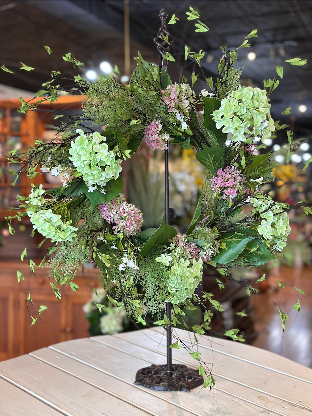 Pink Hydrangea Wreath