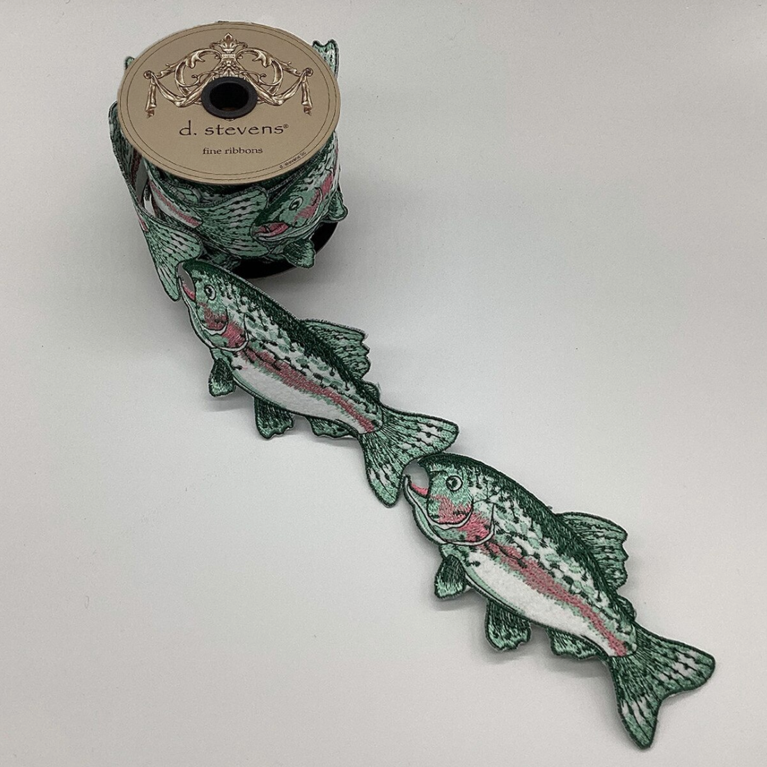 3" Cut-Out Trout Fish Garland, Green/Pink