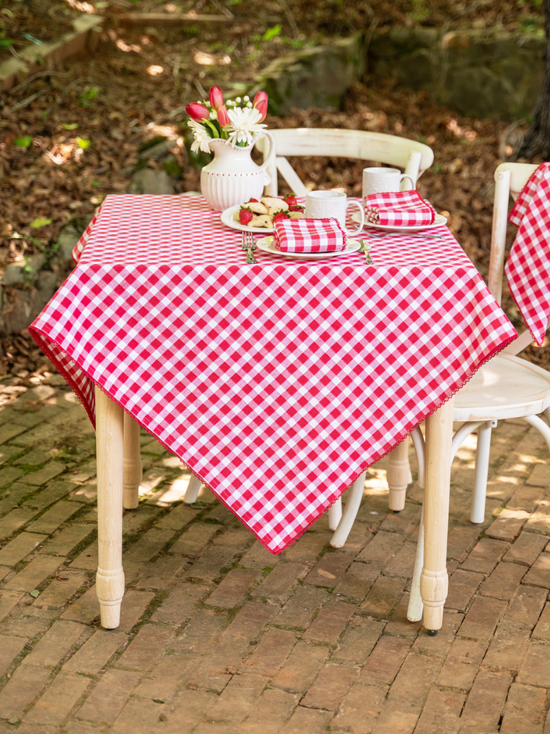 Picnic Check Tablecloth - Red - 60x90