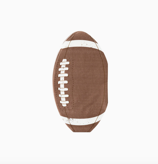 Football Shaped Paper Dinner Napkin (24 Pack)