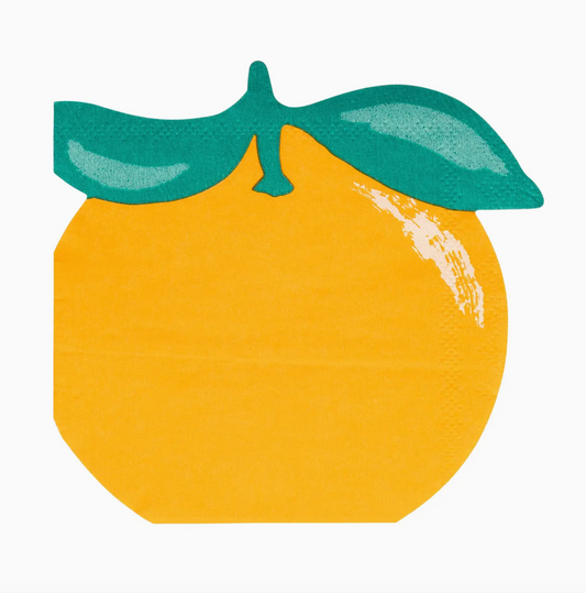 Orange Shaped Cocktail Napkin (Set of 24)