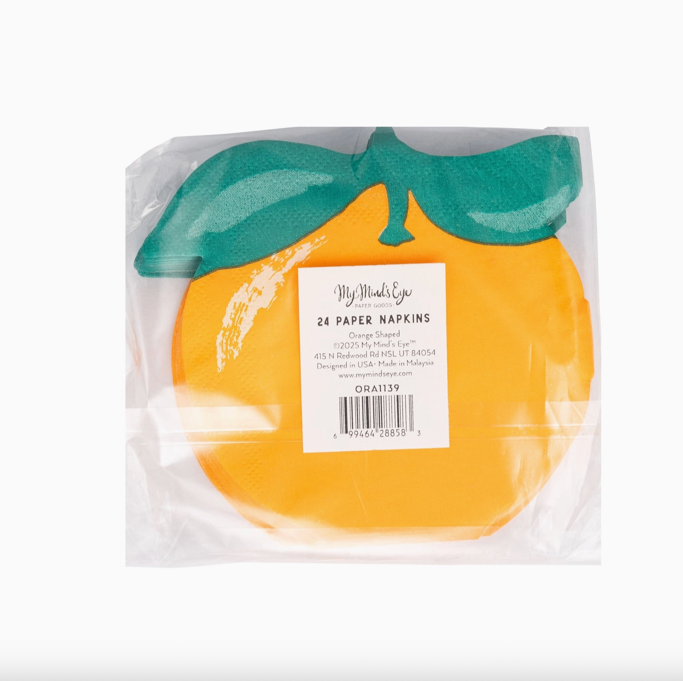 Orange Shaped Cocktail Napkin (Set of 24)