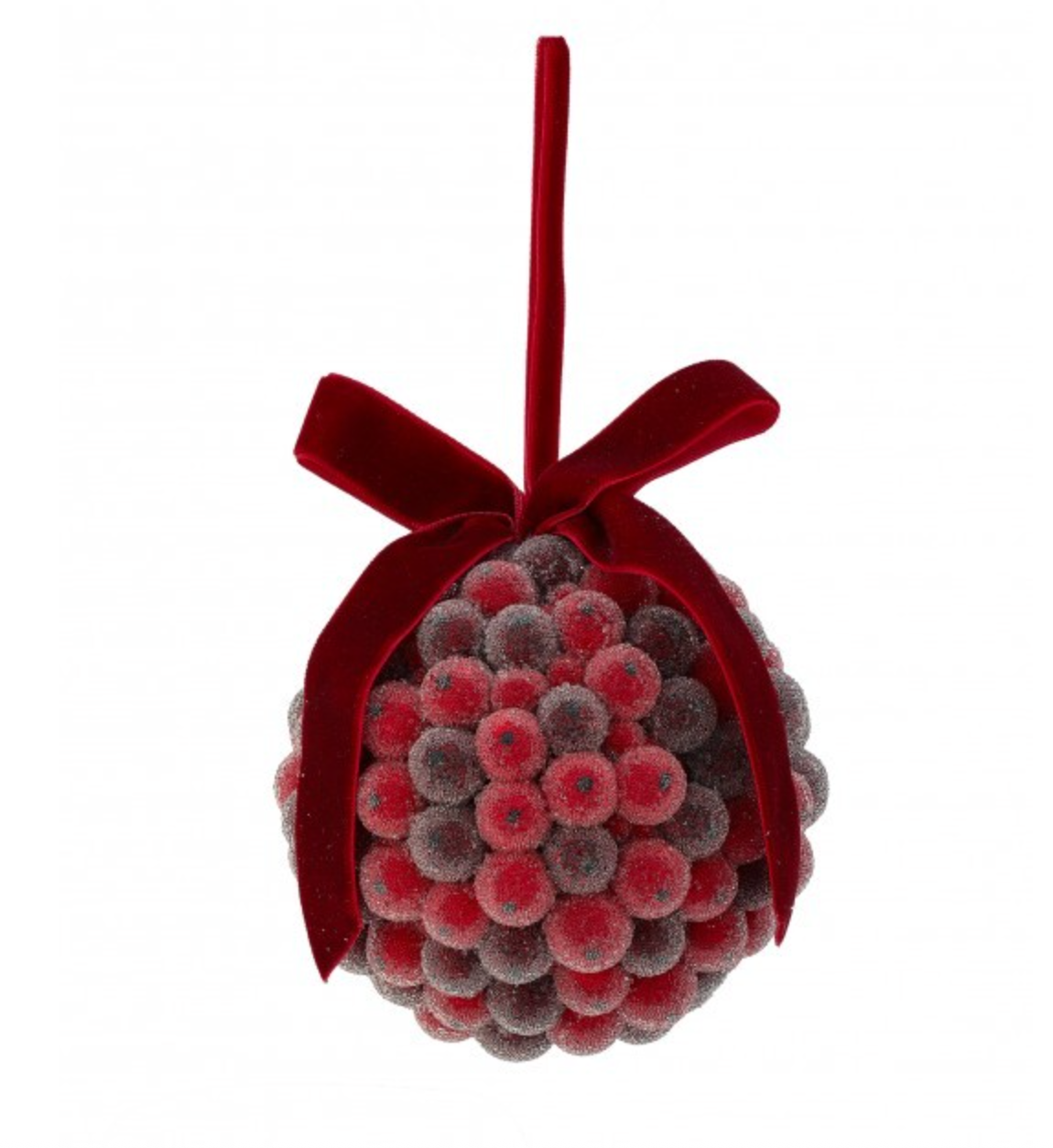 4" BEADED BERRY BALL ORNAMENT (COLOR OPTIONS)