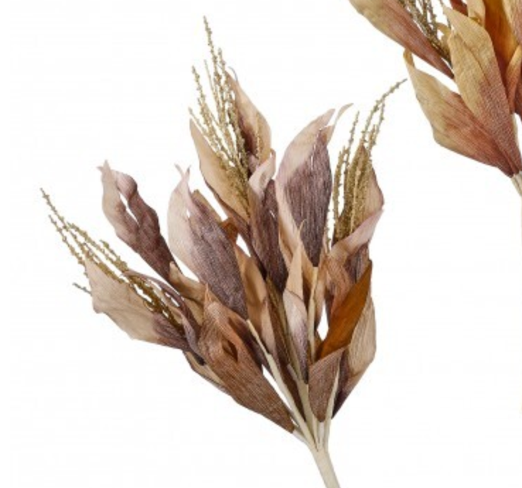 22" FAUX INDIAN CORN STALK SPRAY
