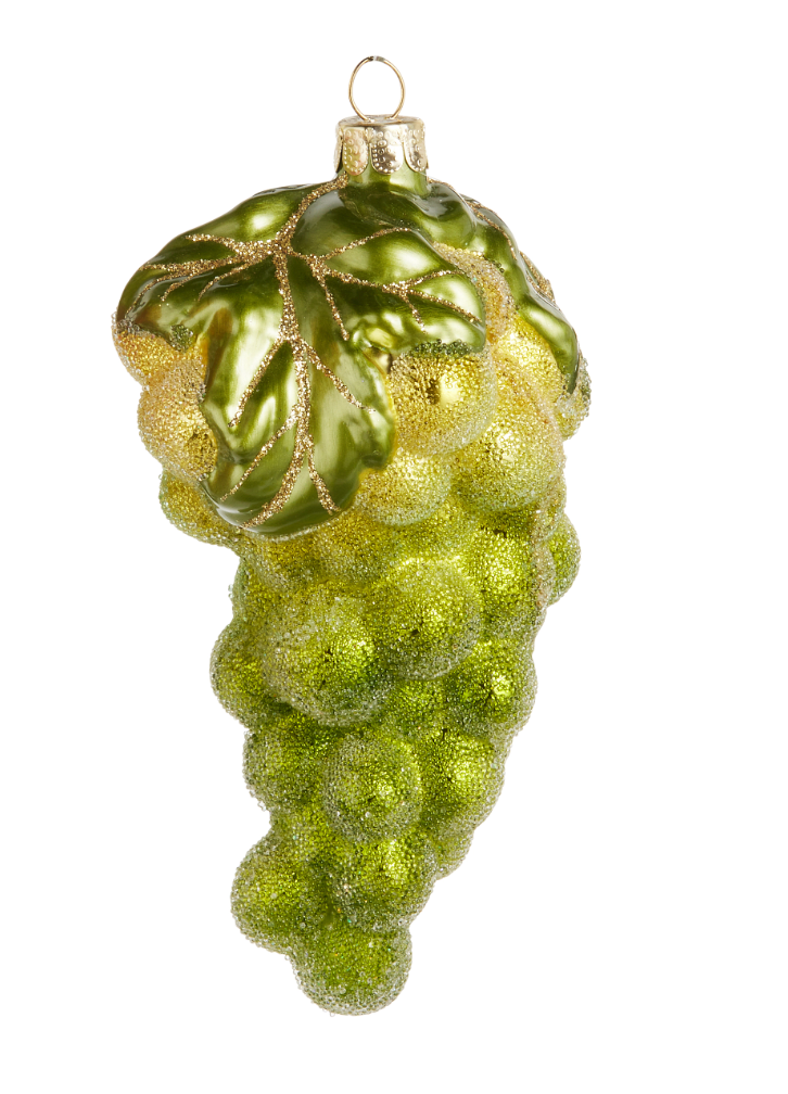 5" Glittered Grape Cluster Ornament