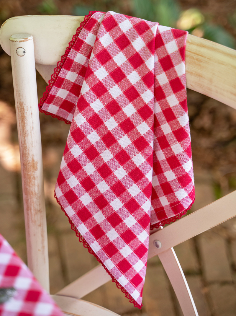 Picnic Check Napkin Set of 4 - Red