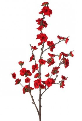 36" VELVET CHERRY BLOSSOM SPRAY