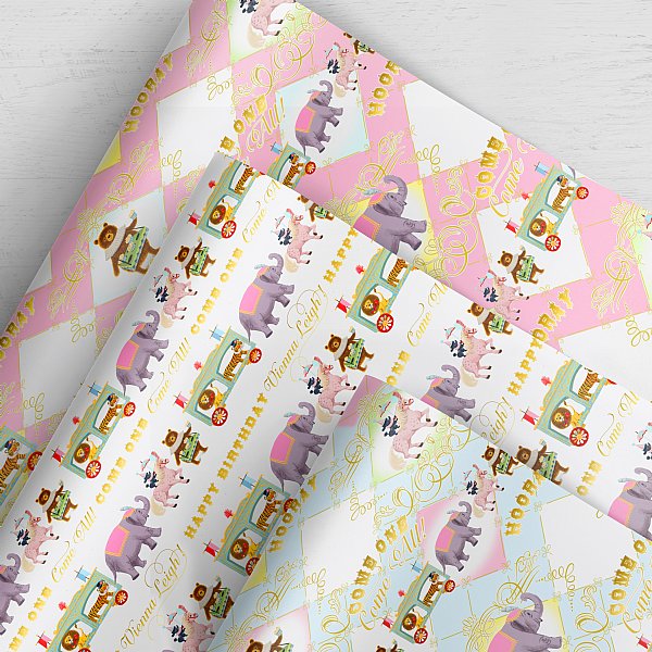 Circus Collection Gift Wrap Sheets
