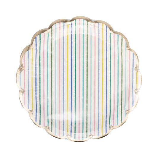 9" Spring Stripe Paper Plate