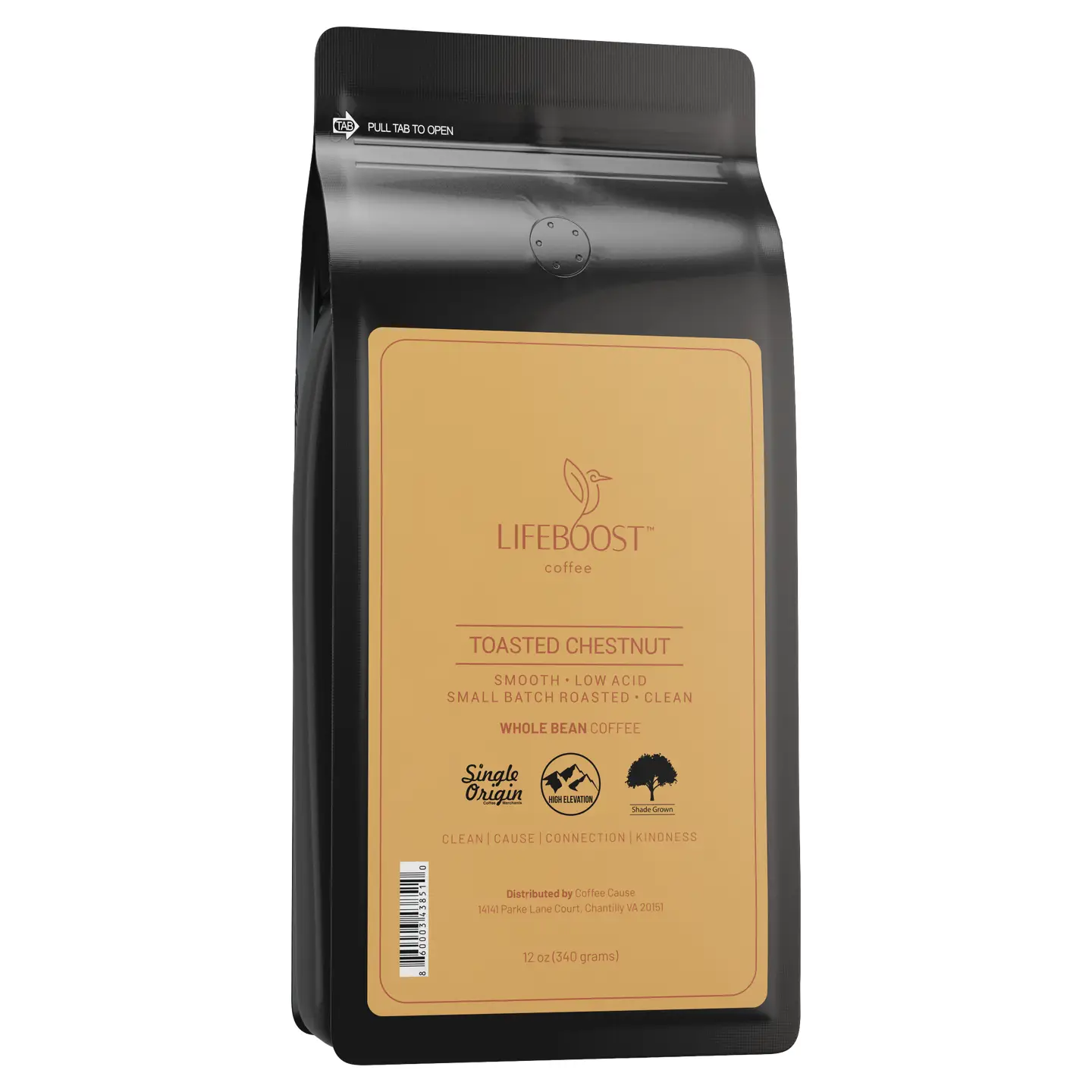 LifeBoost Toasted Chestnut- Whole Bean Coffee