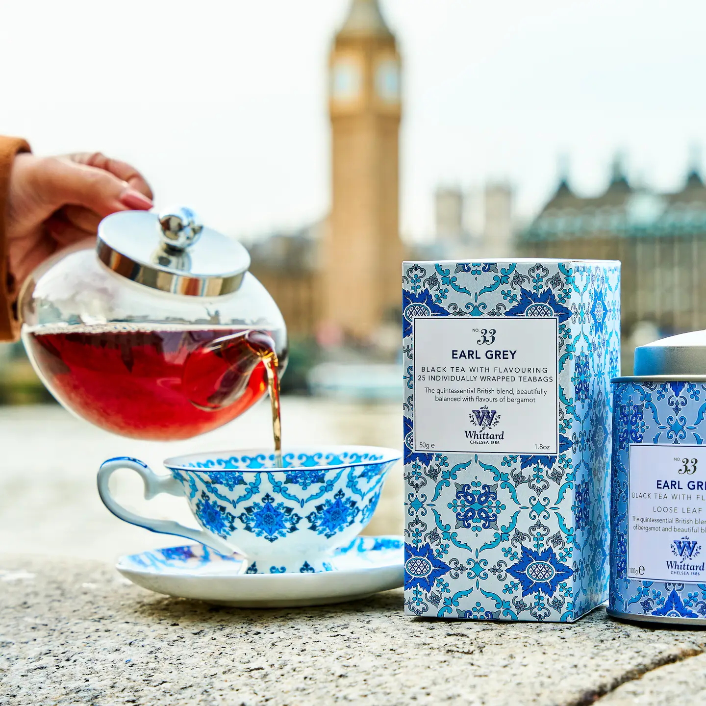 Whittard Earl Grey Tea- 25 Individual Wrapped Teabags