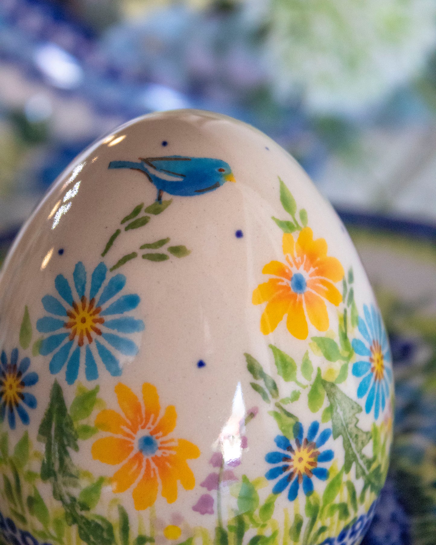 Polish Pottery Large Spring Egg (Design 1)