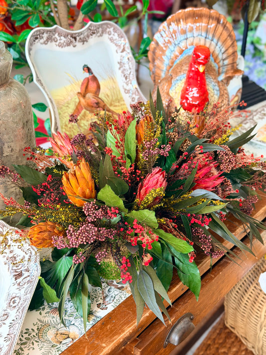 Preserved Fall Florals Centerpiece