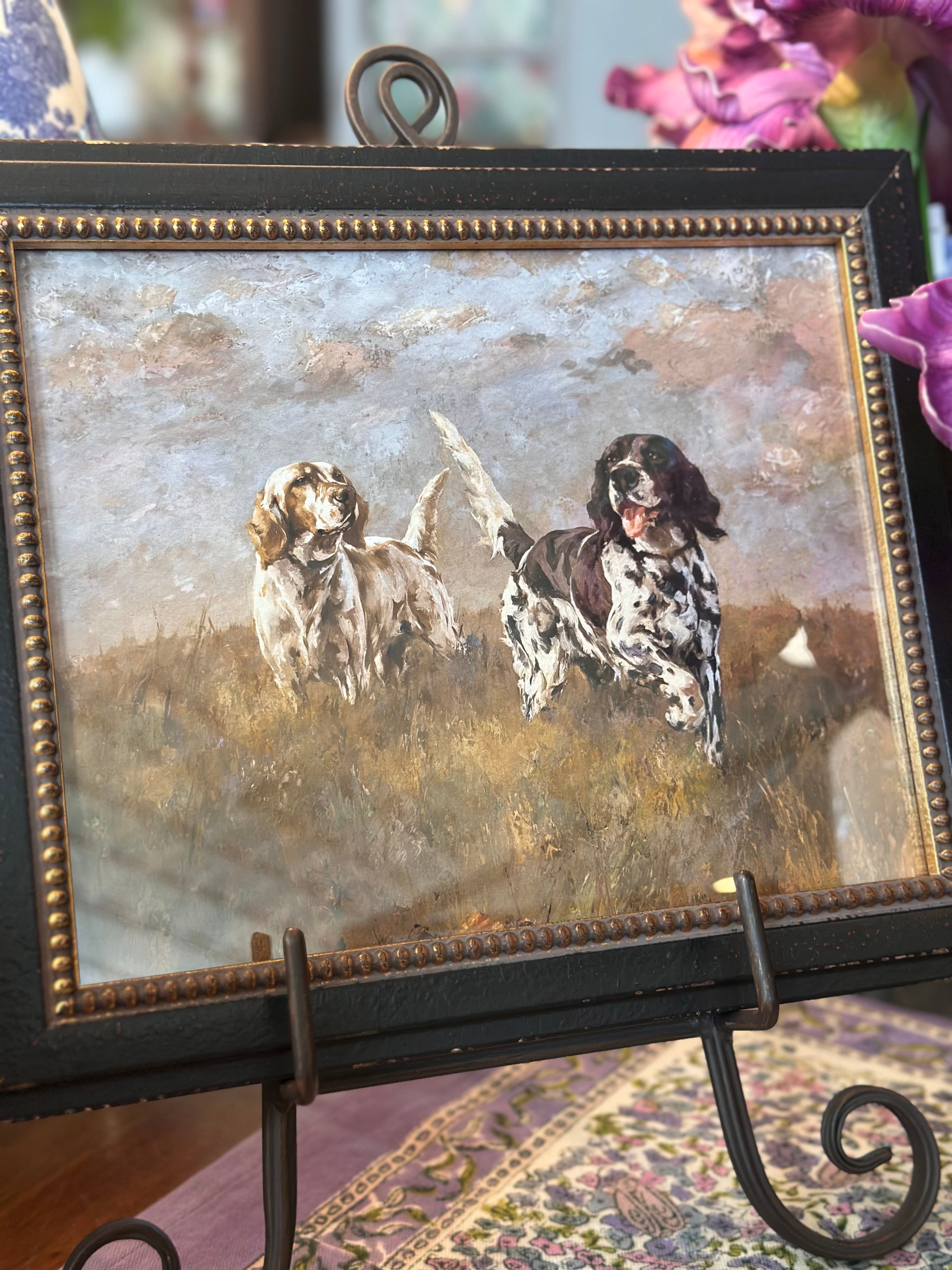Springer Spaniel Vintage Oil Painting Reproduction