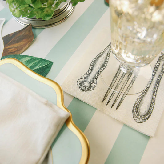Hester & Cook Seafoam Classic Stripe Runner
