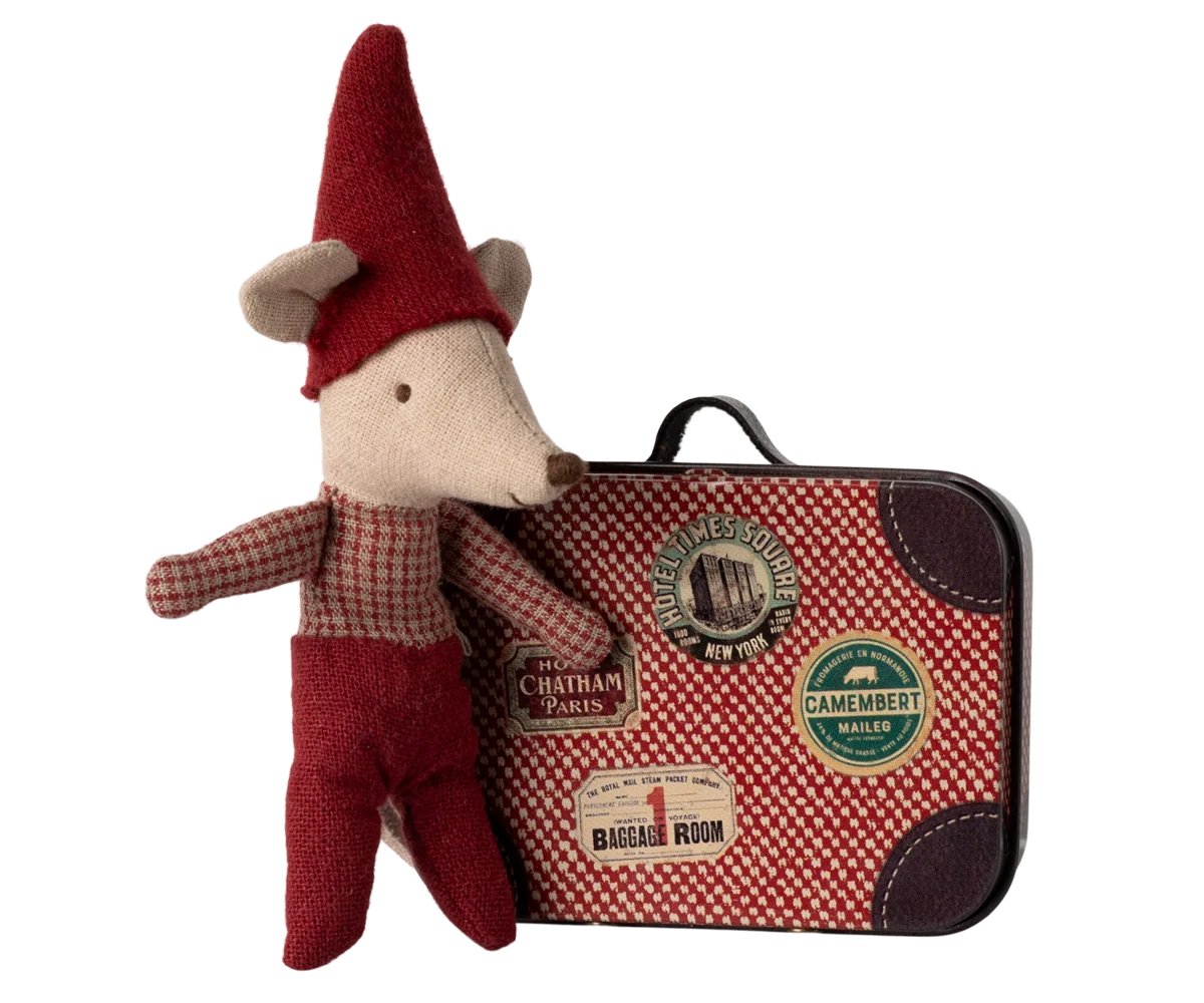 Maileg - Christmas Mouse, Baby in Suitcase