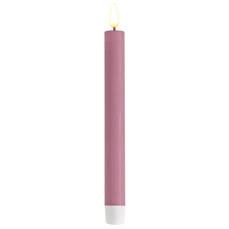 9.6-inch LED Dinner Candles in Lavender - set of 2