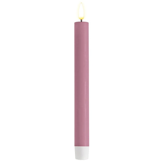 9.6-inch LED Dinner Candles in Lavender - set of 2