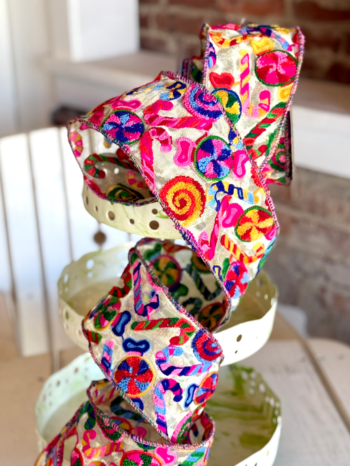 4” Embroidered Candies, SOLD BY THE YARD