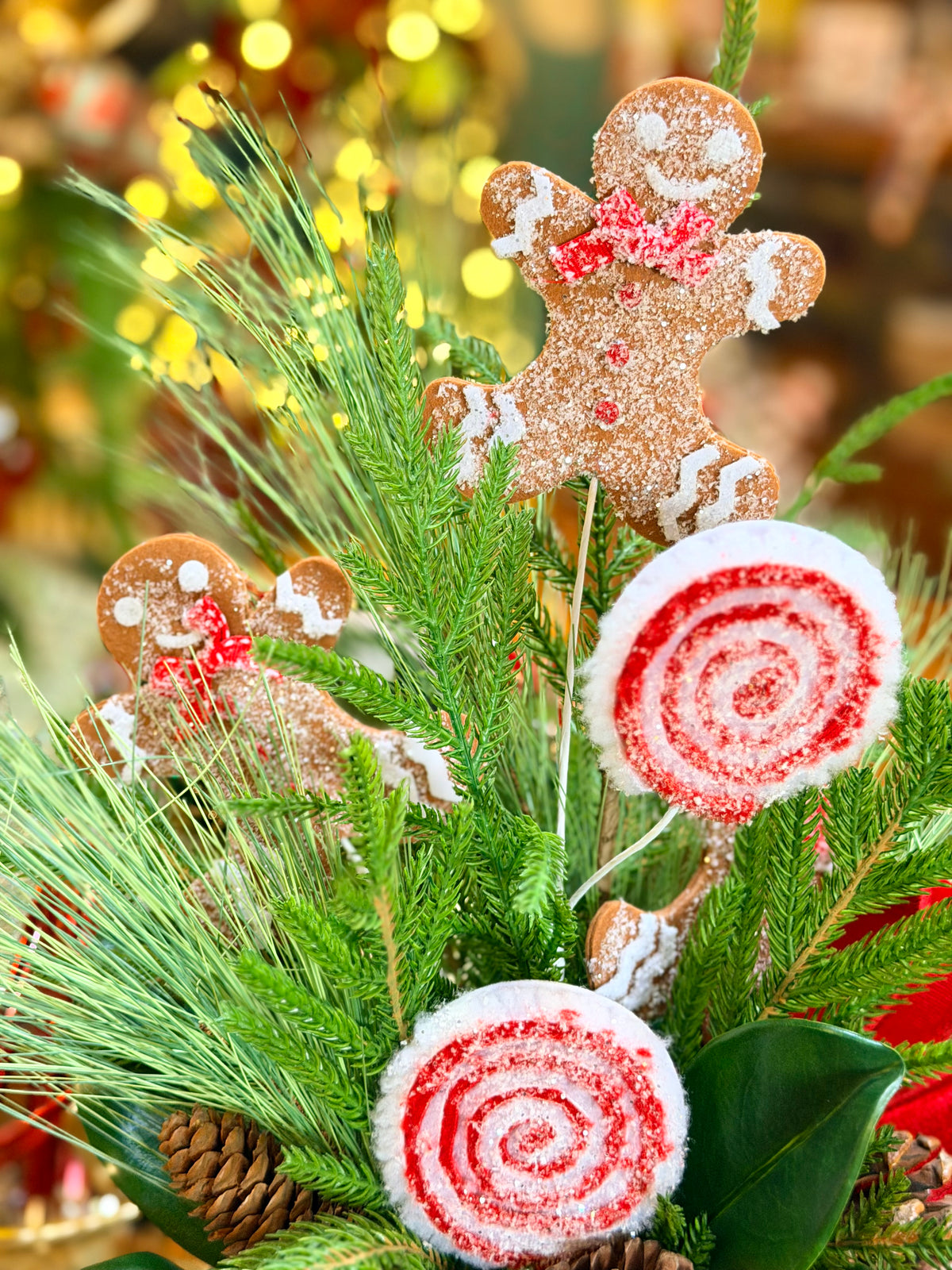 Peppermint & Gingerbread Arrangement