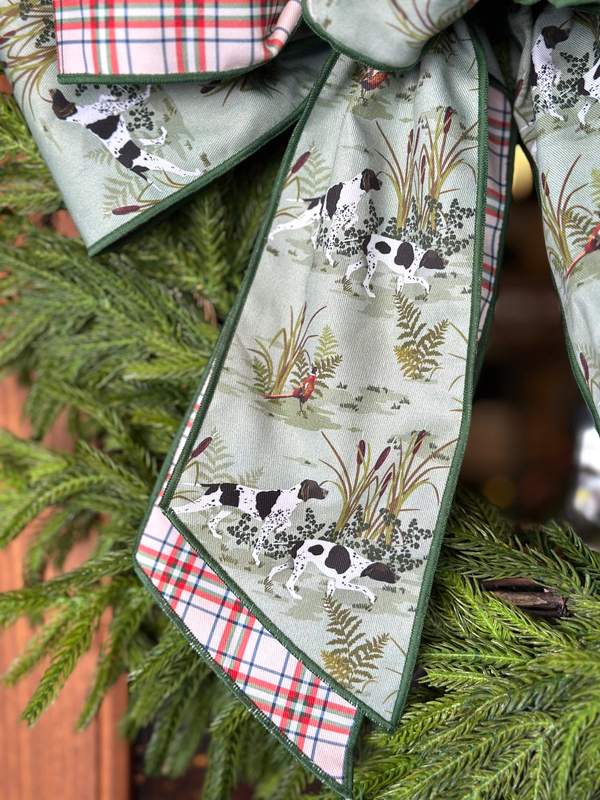On the Hunt with Plaid Back Ribbon
